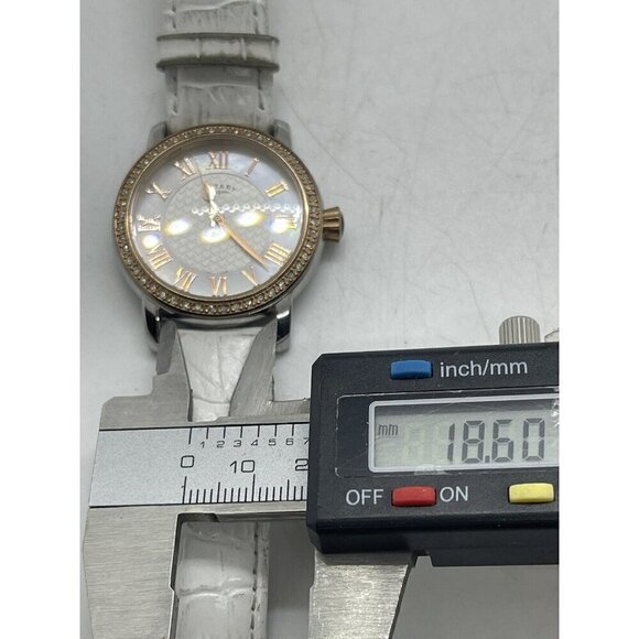 Rotary Women's Classic Quartz MOP Dial Watch White Leather Strap LS00109/061 - Picture 8 of 9